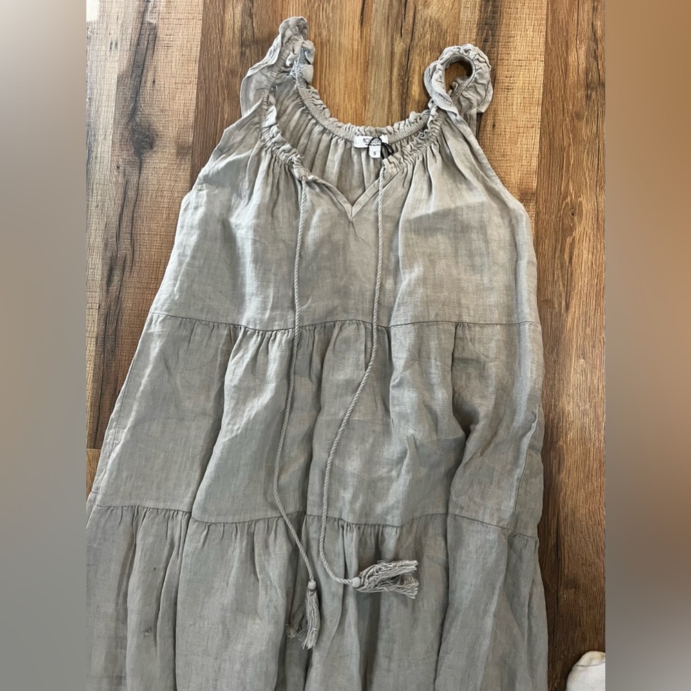 Tiered Linen Maxi/Midi dress
